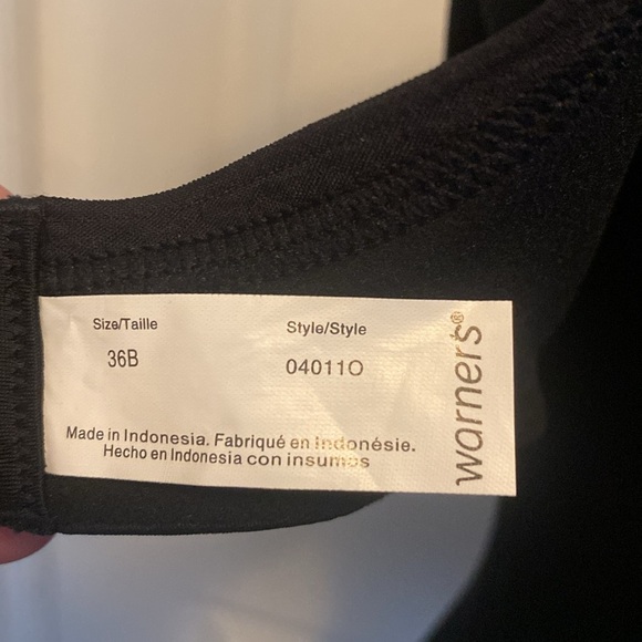 Warner’s Black 36B Bra Invisible Wire Free Won’t Show Under Tees NWT - Picture 9 of 12